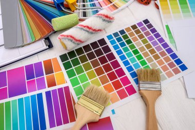 Boyama araçları kapalı renk paleti