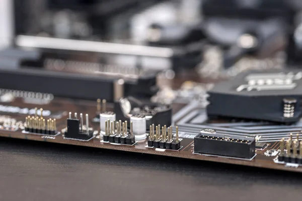 Selective Focus Details Motherboard Personal Computer — Stock Photo, Image