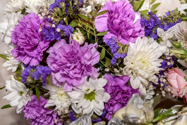 Bunter Blumenstrauß Aus Nächster Nähe Blumen Als Aktuelles Konzept — Stockfoto