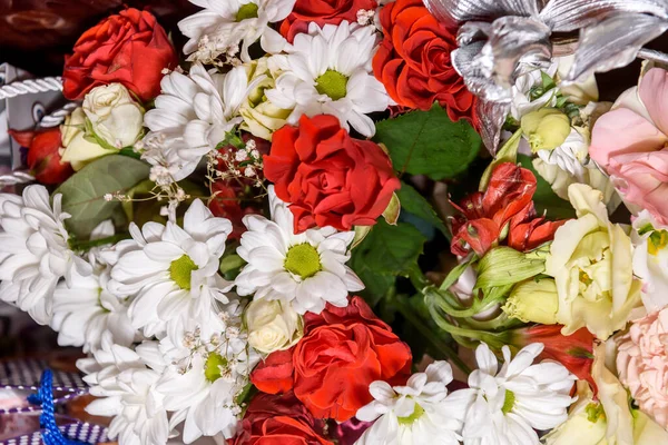 Bunter Blumenstrauß Aus Nächster Nähe Blumen Als Aktuelles Konzept — Stockfoto