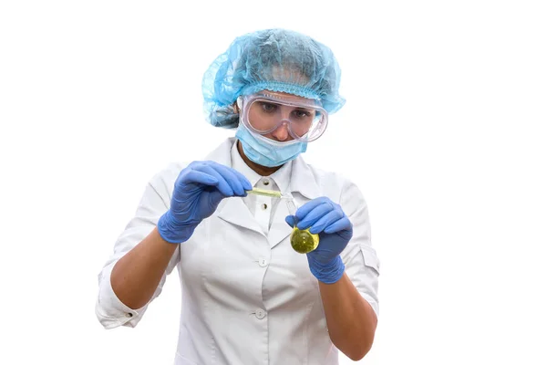 Chemist Protective Glasses Uniform Test Tube Royalty Free Stock Images