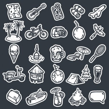 Çizgi film tatil simgeler