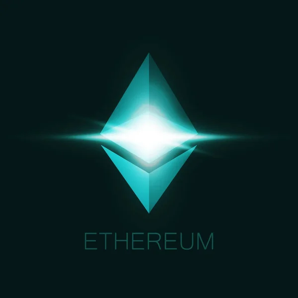Ethereum cryptocurrency logo. — Stock Vector