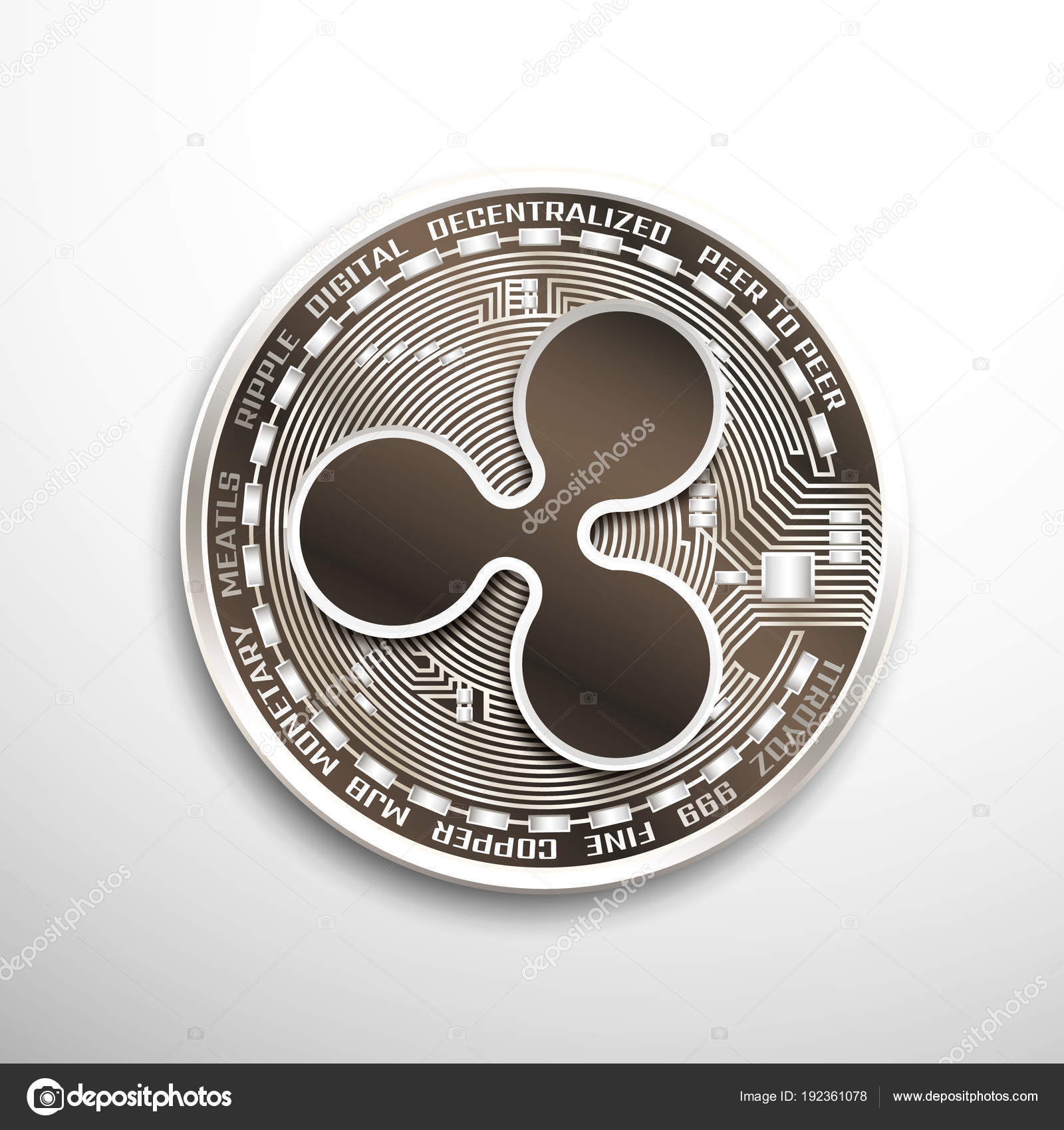 리플은 동전. 스톡 벡터 - ©awesomedwarf 192361078