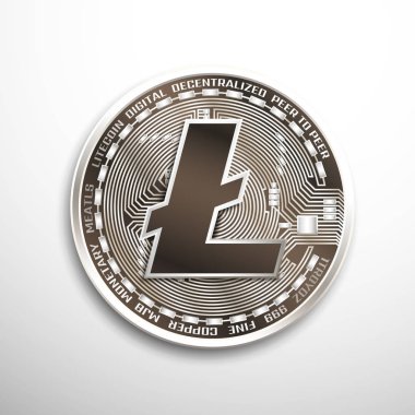 Litecoin gümüş sikke.