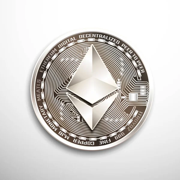 Ethereum gümüş sikke.