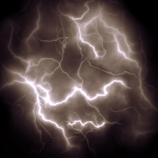 Lightning storm. Bright flash of lightning closeup.