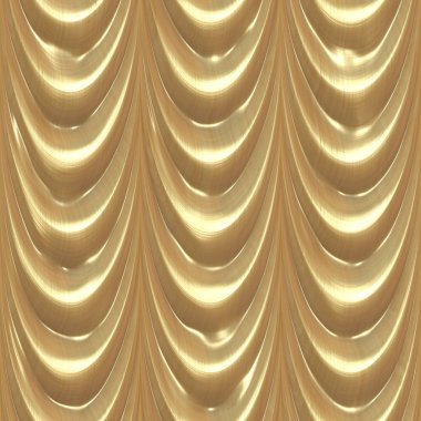Altın perdeler. Sorunsuz arka plan. Desen tiyatro perdeler.