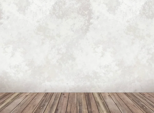 空的白墙和镶木地板。石膏轻质墙体。室内空 — 图库照片