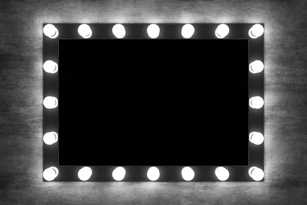 Beton makyaj ayna. Grunge duvar ayna ile. 3D 