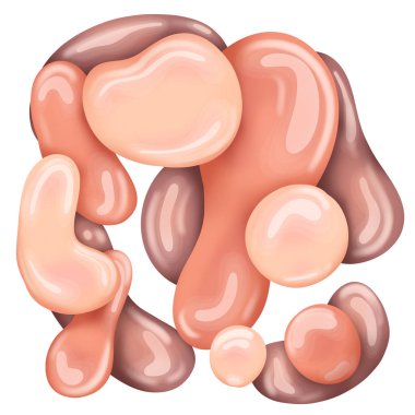 Cosmetic cream drops. Abstract beige cream backdrop. Cosmetology