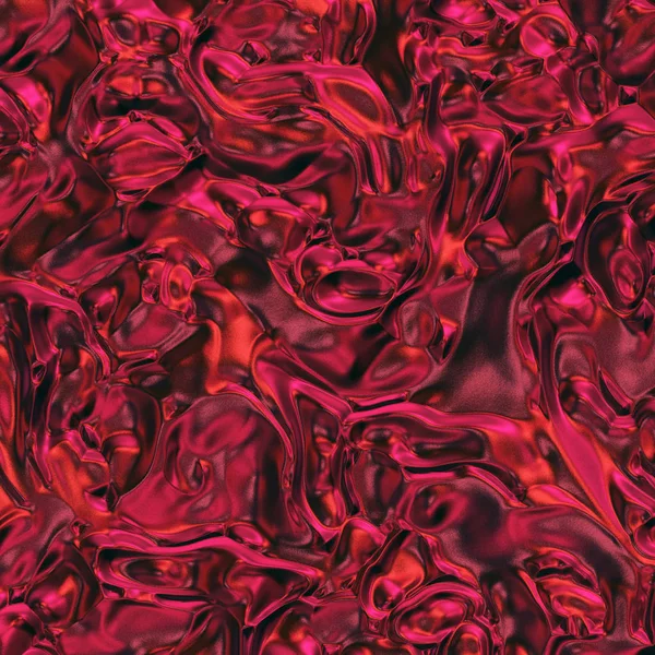 Cream liquid surface. Red metallic texture. Glamour background. — ストック写真