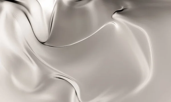Vloeibaar Zilver Grijs Golvend Oppervlak Grijze Zijde Zilver Metaal Textuur — Stockfoto