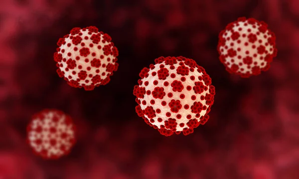 바이러스의예 바이러스 인간의 의학적 생물학적 다음을 가리킨다 해상도가 빨간색 흰색의 — 스톡 사진