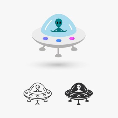 UFO. Uzaylı vektör çizim