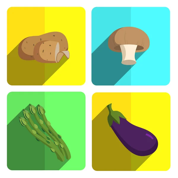 Барвиста овочева іконка на яскравому фоні — стоковий вектор