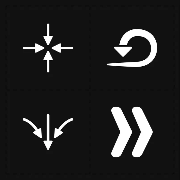 Four new simple arrows — Stock Vector