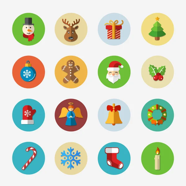 Christmas bright icons collection - vector illustration. — Stock Vector