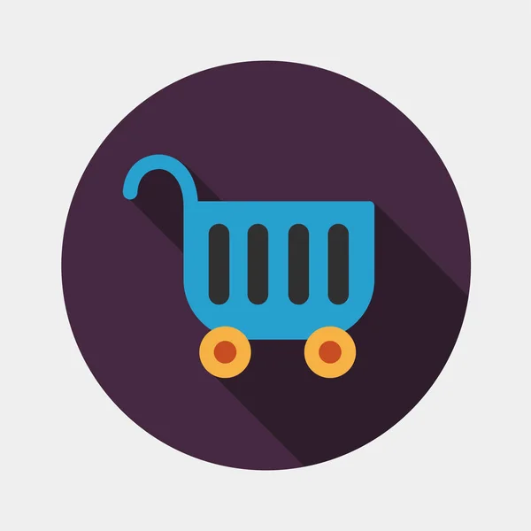 Icono del carrito de compras. — Vector de stock