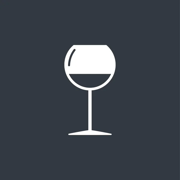 El icono del vino. Símbolo de copa — Vector de stock