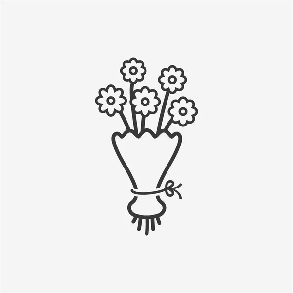 Lindo ramo de flores — Vector de stock