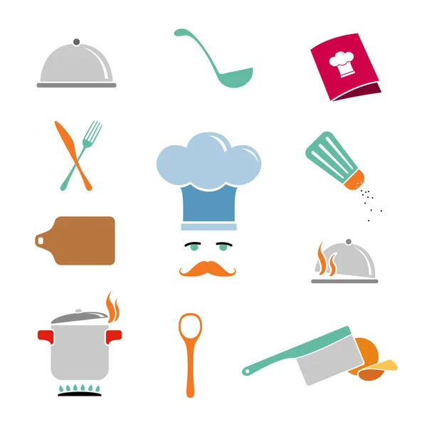 Kitchen Icons Set — Stock Vector