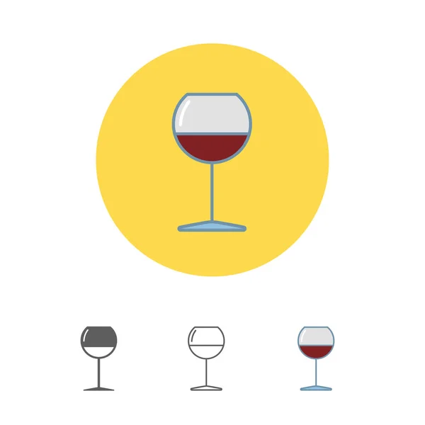 L'icône du verre à vin. Gobelet symbole — Image vectorielle