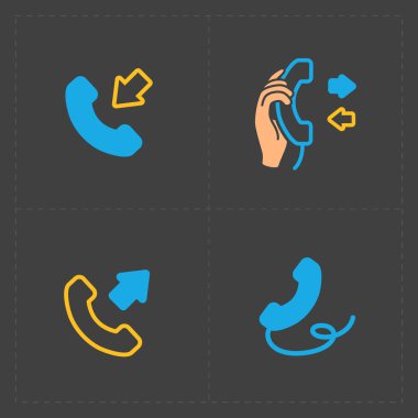 Renkli simgeler telefon, illüstrasyon vektör. 