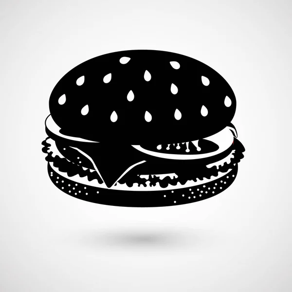 Hamburger isolato su sfondo bianco.Illustrazione vettoriale . — Vettoriale Stock
