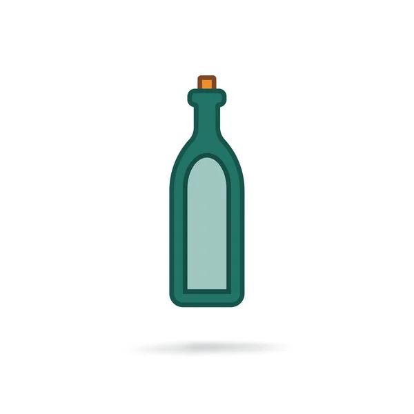 アルコール記号のアイコン。ドリンク記号です。ボトル — ストックベクタ