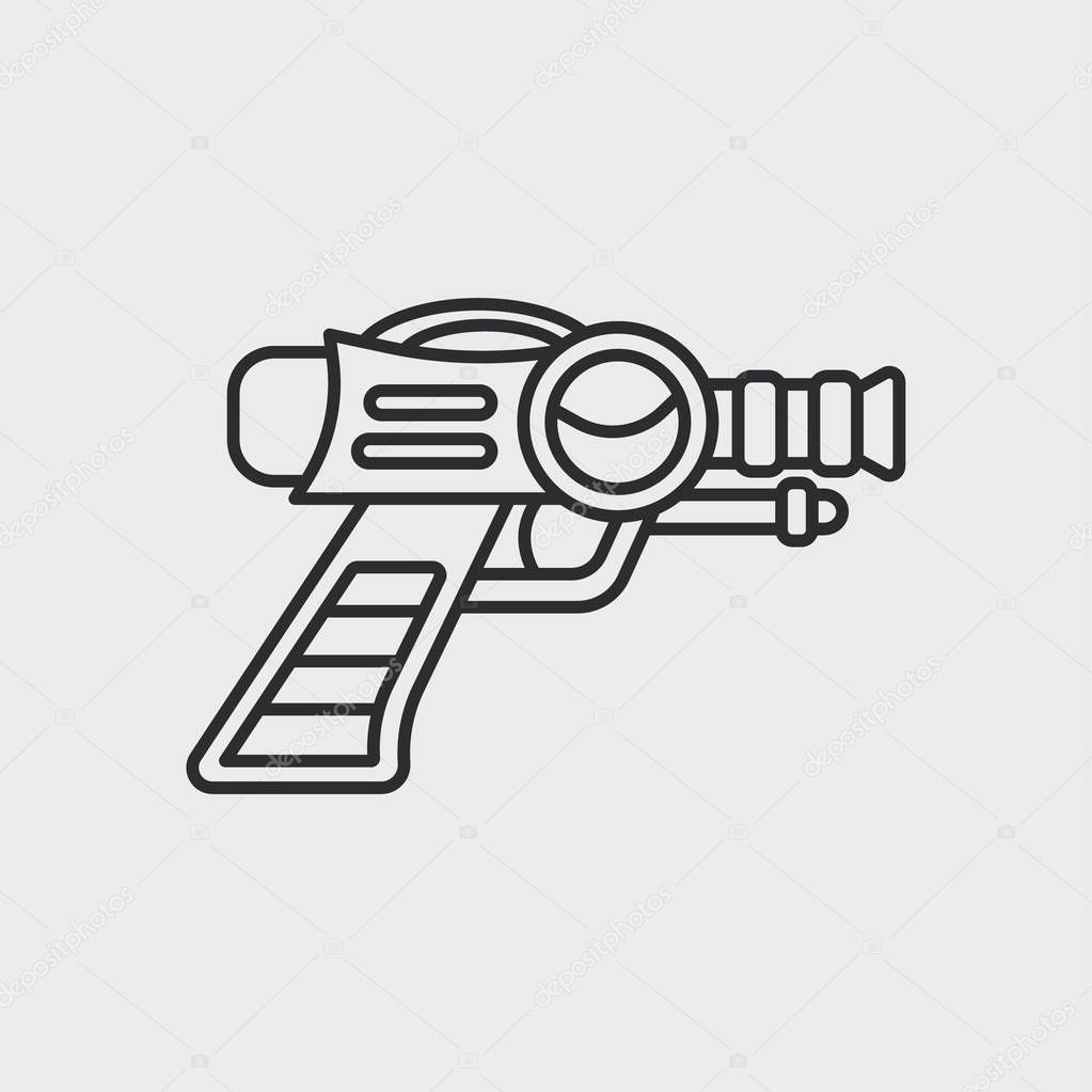 Space Laser Ray Gun. Gun toy icon 