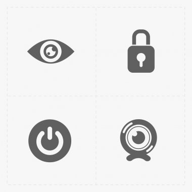 Beyaz Modern düz sosyal Icons set 
