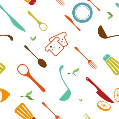 Mutfak sorunsuz vektör desen 