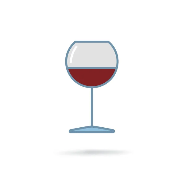 El icono del vino. Símbolo de copa — Vector de stock