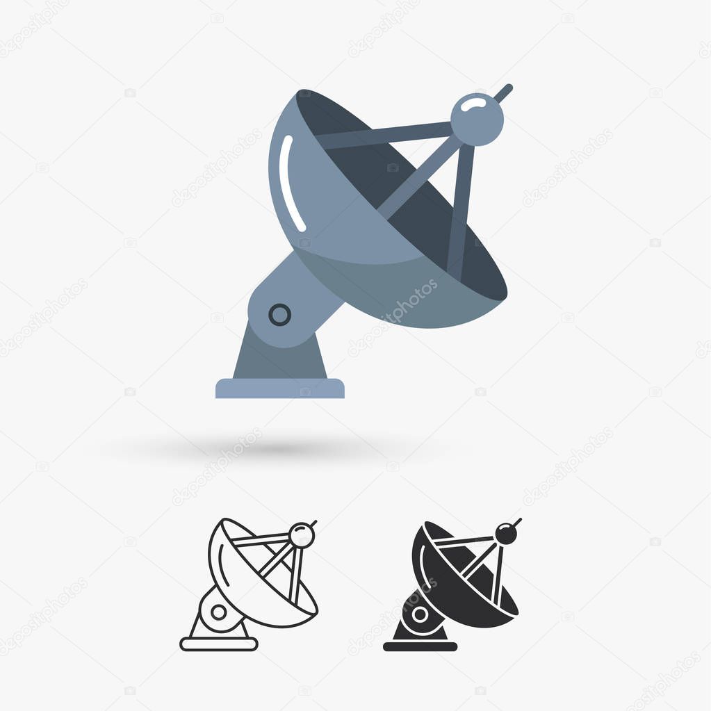 Satellite antenna icon 