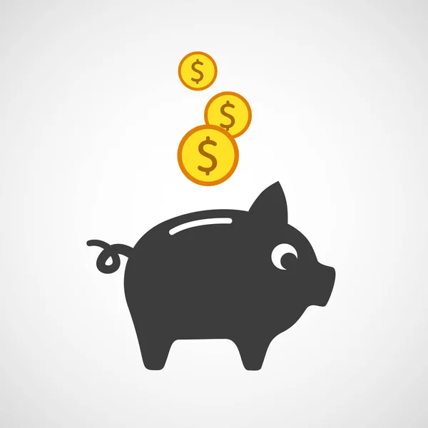 Vector piggy bank icon — Stock Vector