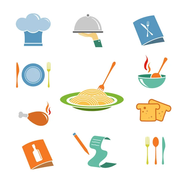 Icônes restaurant ensemble — Image vectorielle