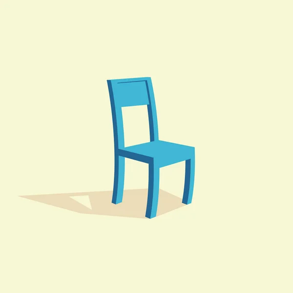 Изолированный векторный деревянный стул — стоковый вектор