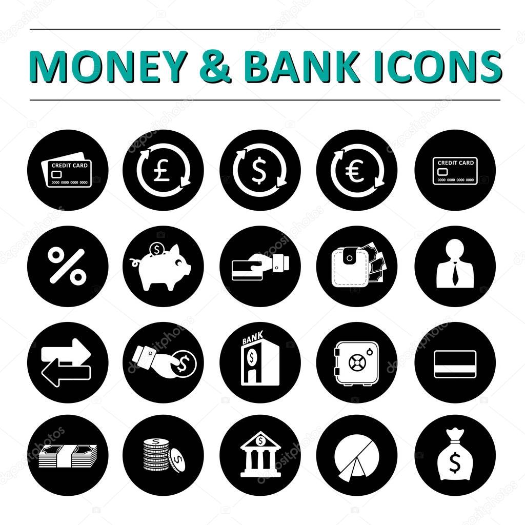 Money & bank icons 