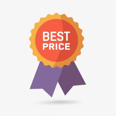 En iyi fiyat garantisi etiket simgesi. 