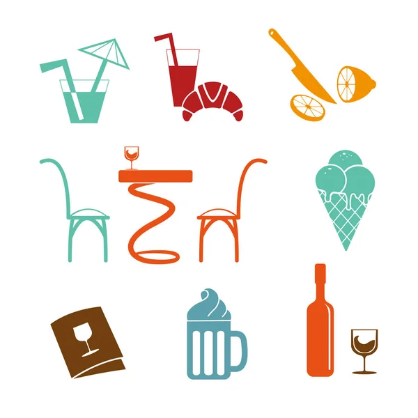 Conjunto de iconos de café para web — Vector de stock