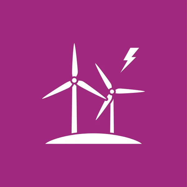 Villamos energia előállítására szolgáló szélmalmok — Stock Vector