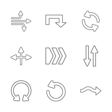 dokuz düz modern okları 