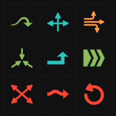 dokuz düz modern okları 