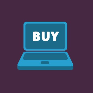 Laptop modern simgesi. 