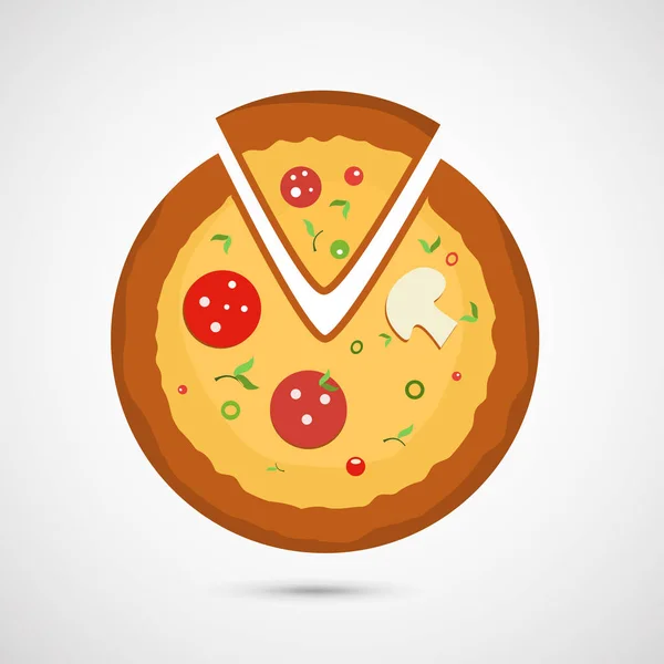 Піца векторної Icon — стоковий вектор