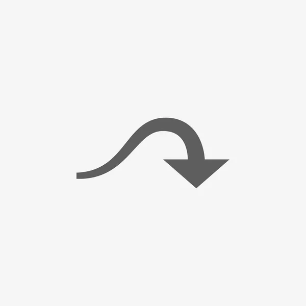 Icono de flecha plana — Vector de stock