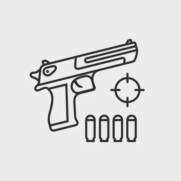 Gun modern icon — Stock Vector