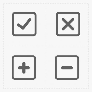 벡터 블랙 확인 아이콘을 설정 