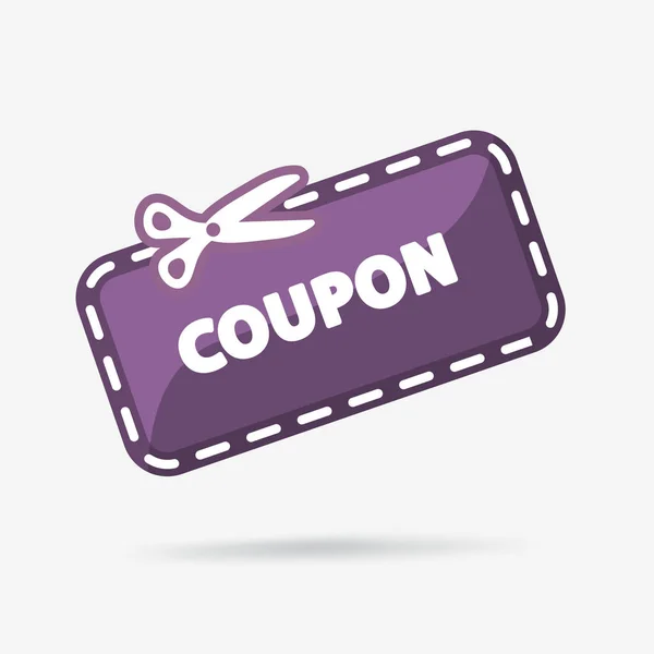 Icône de coupon de réduction — Image vectorielle